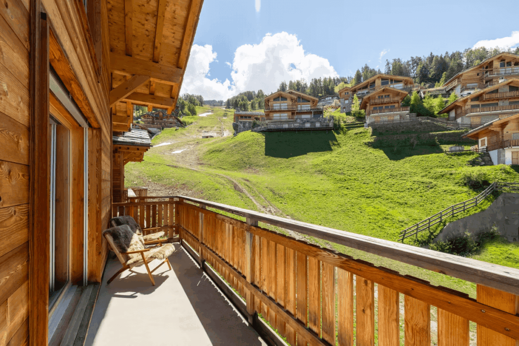 balcony on the piste in summer